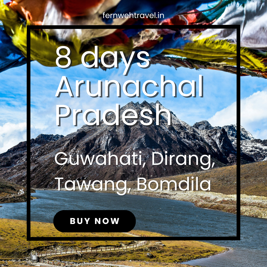 Tawang Monastery nestled in snow-covered Arunachal Himalayas