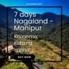 Hill view of Nagaland-Manipur border with layered green ridges under clear sky