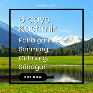 Expansive green meadow with Himalayan mountains in the backdrop – Kashmir scenic itinerary.