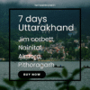 Aerial view of Nainital lake with surrounding hills and cityscape in Uttarakhand